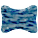 Blue Waves Abstract Series No5 Velour Seat Head Rest Cushion View1