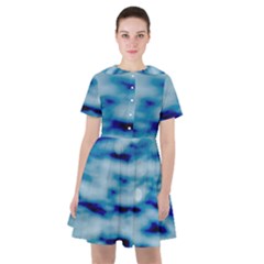 Blue Waves Abstract Series No5 Sailor Dress by DimitriosArt