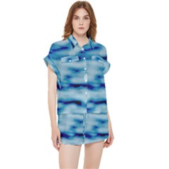 Blue Waves Abstract Series No5 Chiffon Lounge Set by DimitriosArt