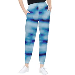 Blue Waves Abstract Series No5 Tapered Pants by DimitriosArt