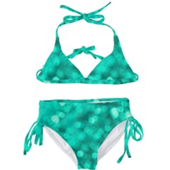 Light Reflections Abstract No9 Turquoise Kids  Classic Bikini Set by DimitriosArt