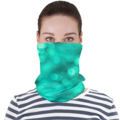 Light Reflections Abstract No9 Turquoise Face Seamless Bandana (adult) by DimitriosArt