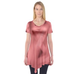 Red Flames Abstract No2 Short Sleeve Tunic  by DimitriosArt