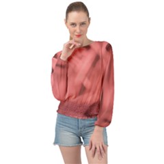 Red Flames Abstract No2 Banded Bottom Chiffon Top by DimitriosArt