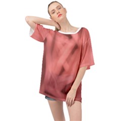 Red Flames Abstract No2 Oversized Chiffon Top by DimitriosArt