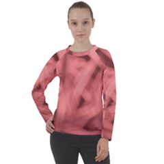 Red Flames Abstract No2 Women s Long Sleeve Raglan Tee