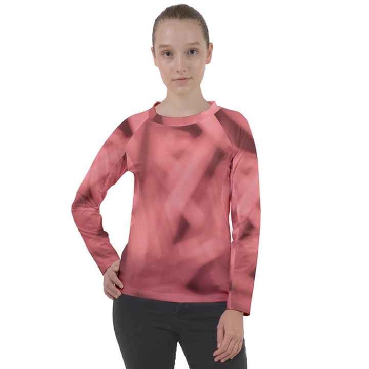 Red Flames Abstract No2 Women s Long Sleeve Raglan Tee