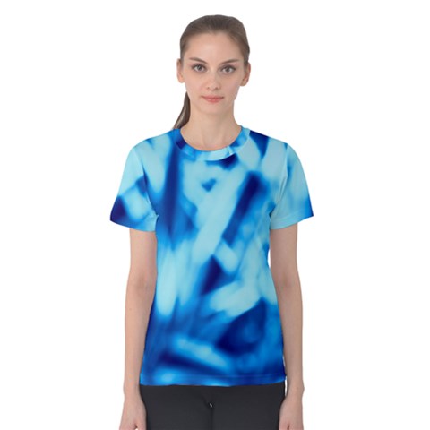 Blue Abstract 2 Women s Cotton Tee by DimitriosArt