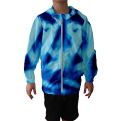 Blue Abstract 2 Kids  Hooded Windbreaker by DimitriosArt