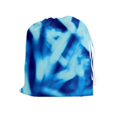 Blue Abstract 2 Drawstring Pouch (xl) by DimitriosArt