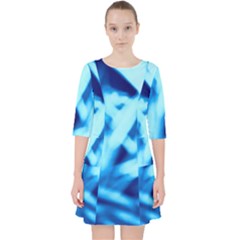 Blue Abstract 2 Pocket Dress by DimitriosArt