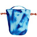 Blue Abstract 2 Drawstring Bucket Bag View1