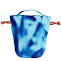 Blue Abstract 2 Drawstring Bucket Bag View2