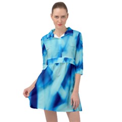 Blue Abstract 2 Mini Skater Shirt Dress by DimitriosArt