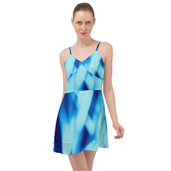 Blue Abstract 2 Summer Time Chiffon Dress by DimitriosArt