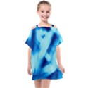 Blue Abstract 2 Kids  One Piece Chiffon Dress View1