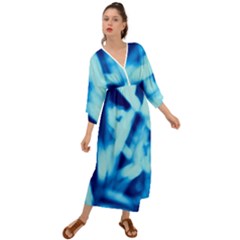 Blue Abstract 2 Grecian Style  Maxi Dress by DimitriosArt