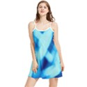 Blue Abstract 2 Summer Frill Dress View1