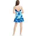 Blue Abstract 2 Summer Frill Dress View2