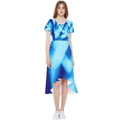 Blue Abstract 2 High Low Boho Dress by DimitriosArt