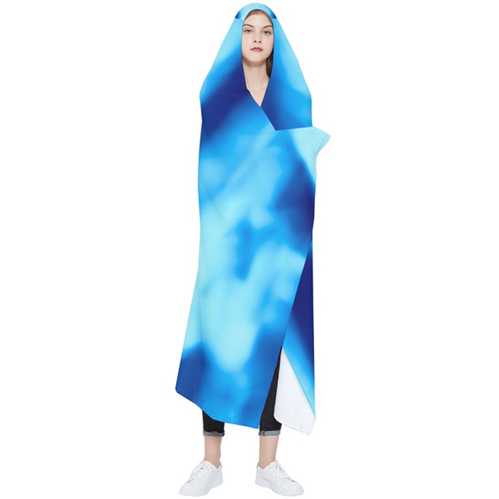 Blue Abstract 2 Wearable Blanket