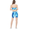 Blue Abstract 2 Stretch Shorts and Tube Top Set View2