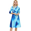 Blue Abstract 2 Classy Knee Length Dress View1