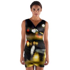 City Lights Wrap Front Bodycon Dress by DimitriosArt