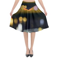 City Lights Flared Midi Skirt by DimitriosArt