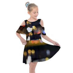 City Lights Kids  Shoulder Cutout Chiffon Dress by DimitriosArt