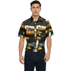 City Lights Men s Short Sleeve Pocket Shirt  by DimitriosArt