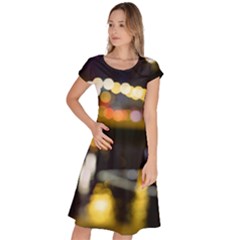 City Lights Classic Short Sleeve Dress by DimitriosArt