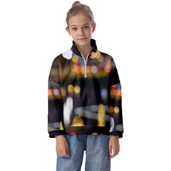 City Lights Kids  Half Zip Hoodie by DimitriosArt