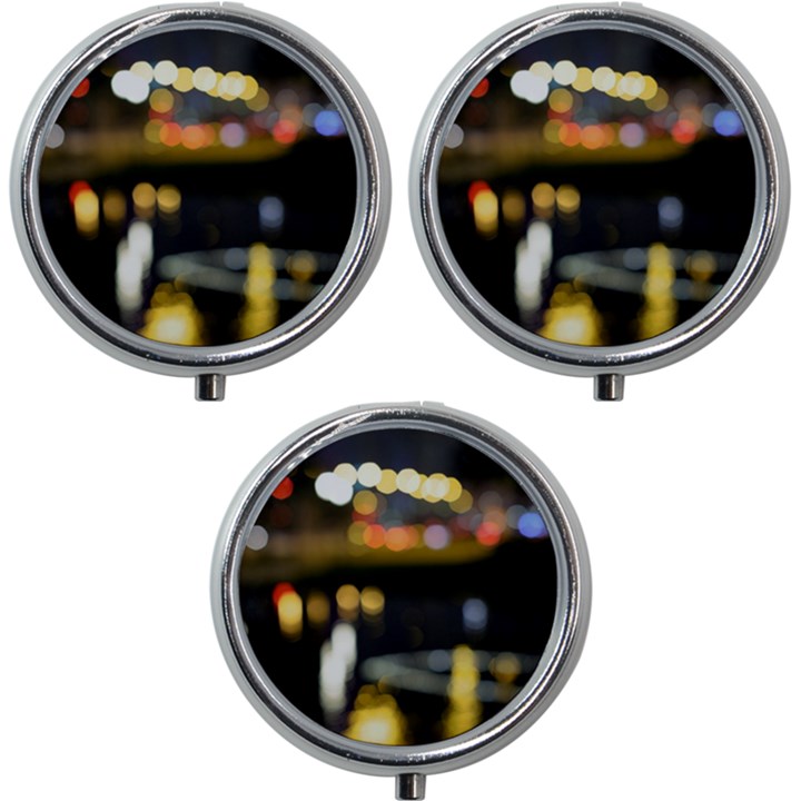 City Lights Mini Round Pill Box (Pack of 3)