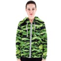 Green  Waves Abstract Series No11 Women s Zipper Hoodie View1