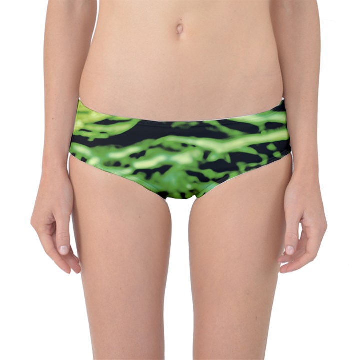 Green  Waves Abstract Series No11 Classic Bikini Bottoms