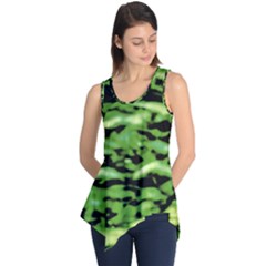 Green  Waves Abstract Series No11 Sleeveless Tunic by DimitriosArt