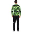 Green  Waves Abstract Series No11 Men s Long Sleeve Rash Guard View2