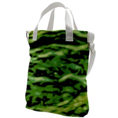 Green  Waves Abstract Series No11 Canvas Messenger Bag