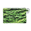 Green  Waves Abstract Series No11 Canvas Cosmetic Bag (Large) View2