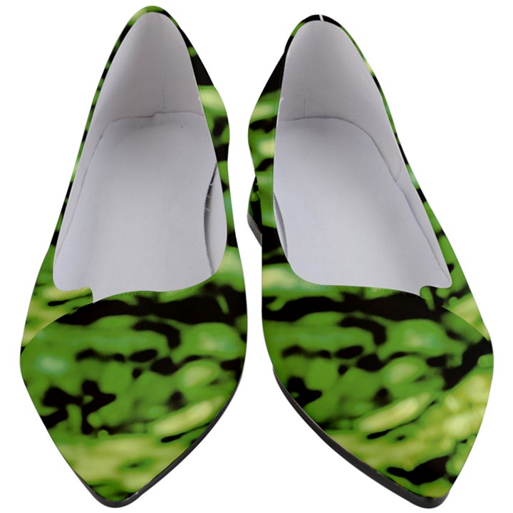 Green  Waves Abstract Series No11 Women s Block Heels 