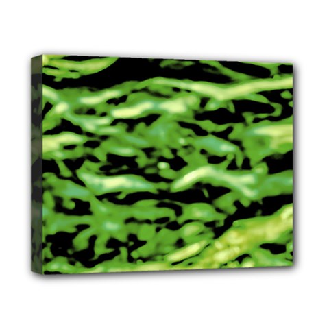 Green  Waves Abstract Series No11 Canvas 10  X 8  (stretched) by DimitriosArt