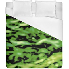 Green  Waves Abstract Series No11 Duvet Cover (california King Size) by DimitriosArt