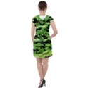 Green  Waves Abstract Series No11 Drawstring Hooded Dress View2