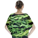 Green  Waves Abstract Series No11 Batwing Chiffon Blouse View2