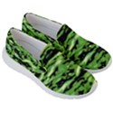 Green  Waves Abstract Series No11 Women s Lightweight Slip Ons View3