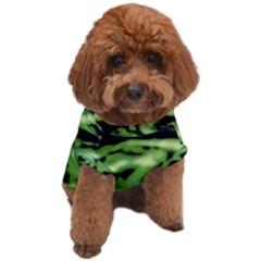 Green  Waves Abstract Series No11 Dog T-shirt by DimitriosArt