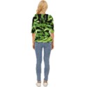 Green  Waves Abstract Series No11 Lightweight Drawstring Hooded Top View4