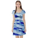 Blue Waves Abstract Series No10 Short Sleeve Skater Dress View1