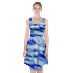 Blue Waves Abstract Series No10 Racerback Midi Dress by DimitriosArt